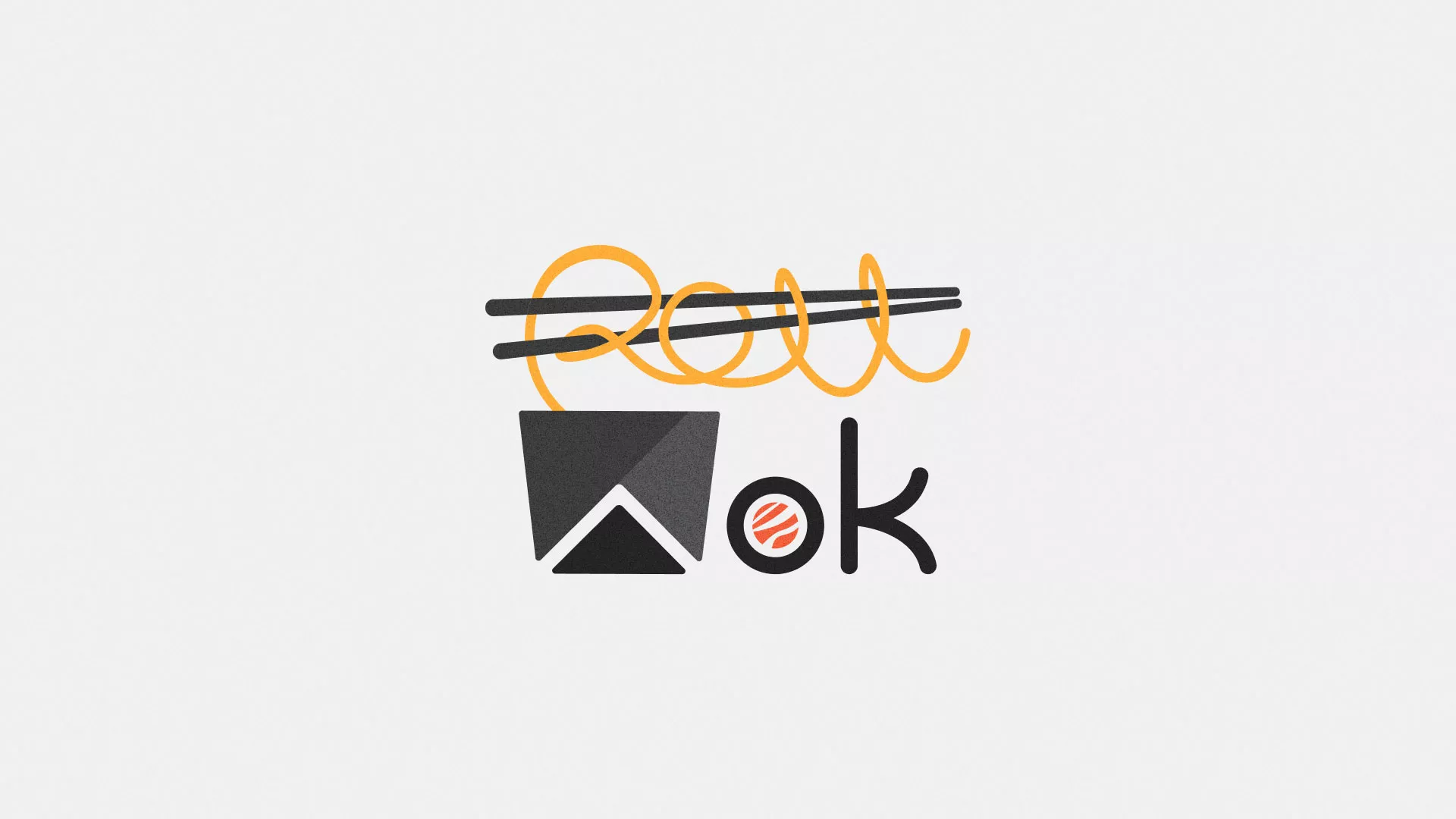 Разработка логотипа суши-бара «Roll Wok Club» в Качканаре